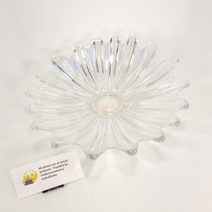 Fostoria Celestial Clear Iridescent Carnical Glass Bowl